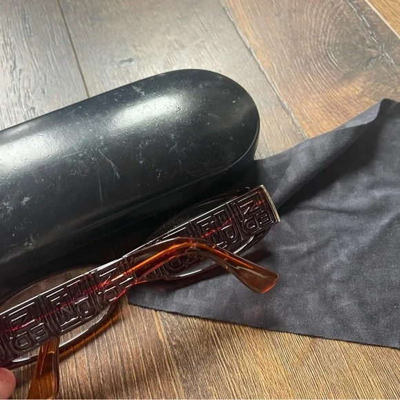 FENDI Eyeglasses with Matching Case & Monogrammed Microfiber Cleaning Cloth - Picture 9 of 13